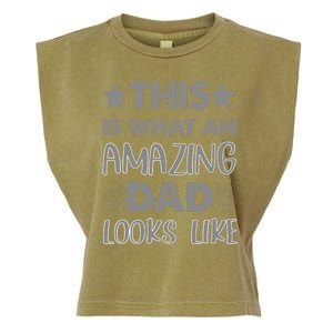 Funny Amazing Dad Looks Like Gift Garment-Dyed Women's Muscle Tee