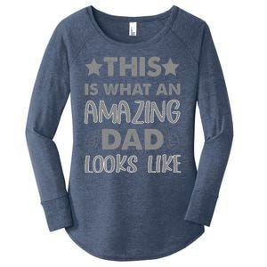 Funny Amazing Dad Looks Like Gift Women's Perfect Tri Tunic Long Sleeve Shirt