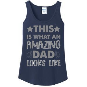 Funny Amazing Dad Looks Like Gift Ladies Essential Tank