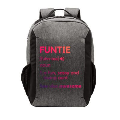 Funtie Aunt Definition Funny And Cool Auntie Great Gift Vector Backpack