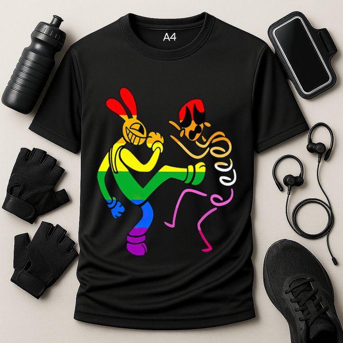 Funny Amazing Digital Circus Gooseworx LGBT  Cooling Performance Crew T-Shirt