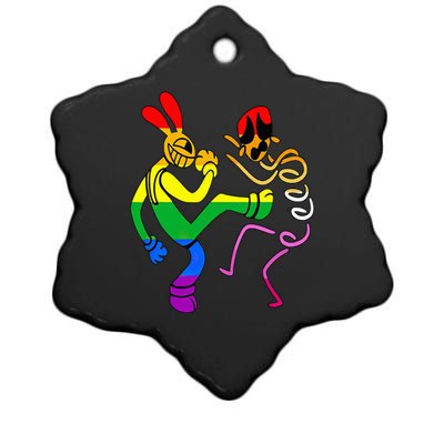 Funny Amazing Digital Circus Gooseworx LGBT  Ceramic Star Ornament