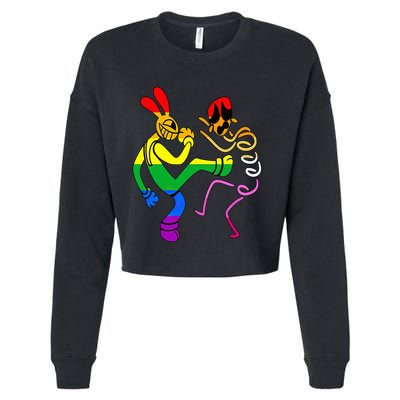 Funny Amazing Digital Circus Gooseworx LGBT  Cropped Pullover Crew
