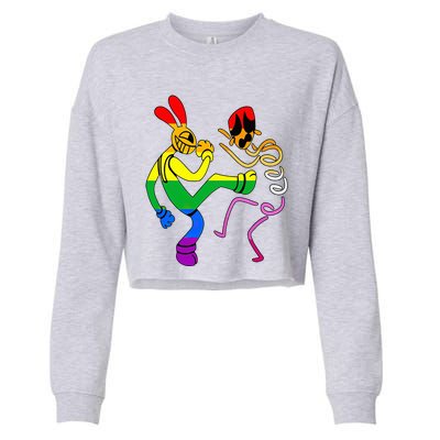 Funny Amazing Digital Circus Gooseworx LGBT  Cropped Pullover Crew