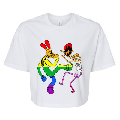 Funny Amazing Digital Circus Gooseworx LGBT  Bella+Canvas Jersey Crop Tee