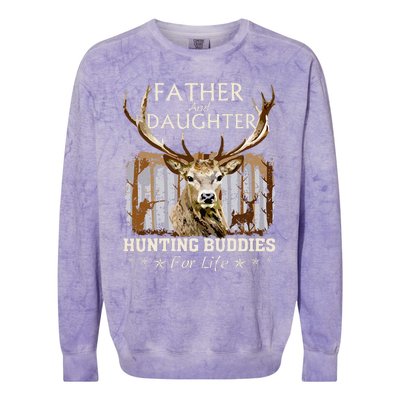 Father And Daughter Hunting Buddies For Life Gift Fo Colorblast Crewneck Sweatshirt