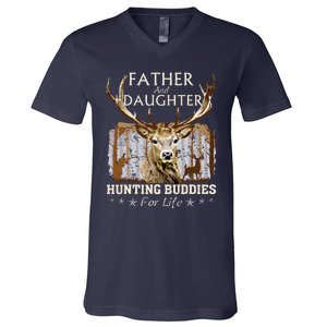 Father And Daughter Hunting Buddies For Life Gift Fo V-Neck T-Shirt