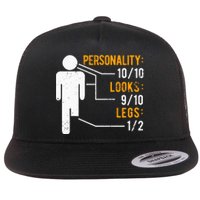 Funny Amputee Design Flat Bill Trucker Hat