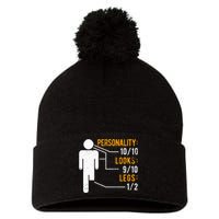 Funny Amputee Design Pom Pom 12in Knit Beanie