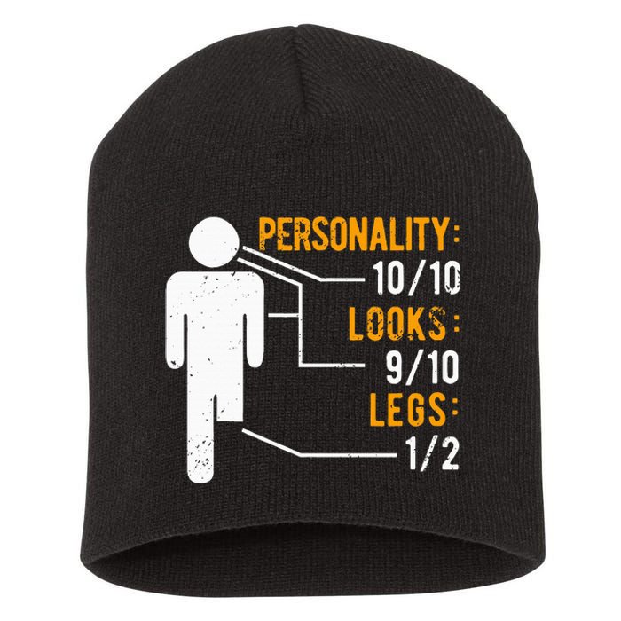 Funny Amputee Design Short Acrylic Beanie