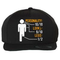 Funny Amputee Design Wool Snapback Cap