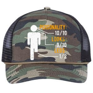 Funny Amputee Design Retro Rope Trucker Hat Cap