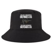 First Amendment Defines Us The Second Amendment Defends Us Cool Comfort Performance Bucket Hat