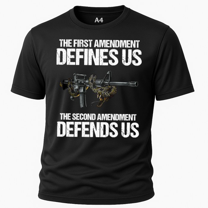 First Amendment Defines Us The Second Amendment Defends Us Performance Shirt