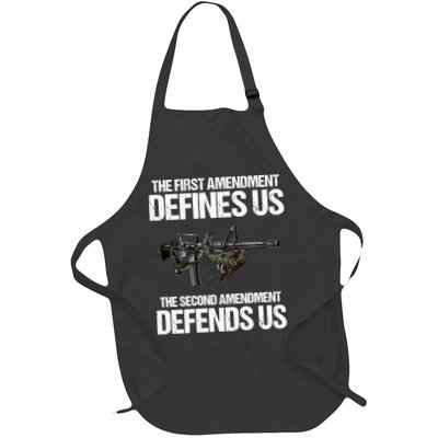 First Amendment Defines Us The Second Amendment Defends Us Apron