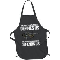 First Amendment Defines Us The Second Amendment Defends Us Apron