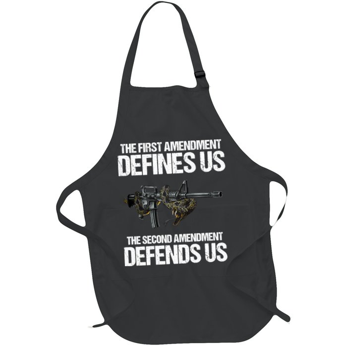 First Amendment Defines Us The Second Amendment Defends Us Apron