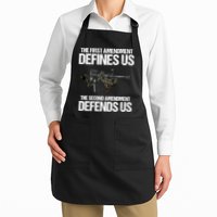 First Amendment Defines Us The Second Amendment Defends Us Apron