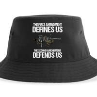 First Amendment Defines Us The Second Amendment Defends Us Sustainable Bucket Hat