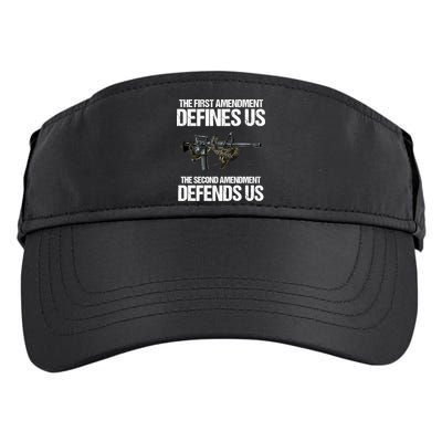 First Amendment Defines Us The Second Amendment Defends Us Adult Drive Performance Visor