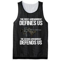 First Amendment Defines Us The Second Amendment Defends Us Mesh Reversible Basketball Jersey Tank