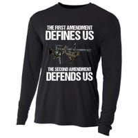 First Amendment Defines Us The Second Amendment Defends Us Cooling Performance Long Sleeve Crew