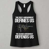 First Amendment Defines Us The Second Amendment Defends Us Womens Tank Top