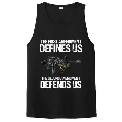 First Amendment Defines Us The Second Amendment Defends Us PosiCharge Competitor Tank