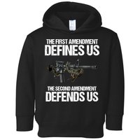 First Amendment Defines Us The Second Amendment Defends Us Toddler Hoodie