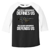 First Amendment Defines Us The Second Amendment Defends Us Toddler Fine Jersey T-Shirt
