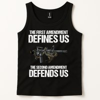 First Amendment Defines Us The Second Amendment Defends Us Tank Top