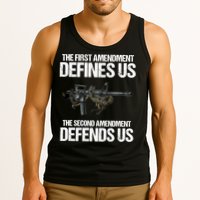 First Amendment Defines Us The Second Amendment Defends Us Tank Top