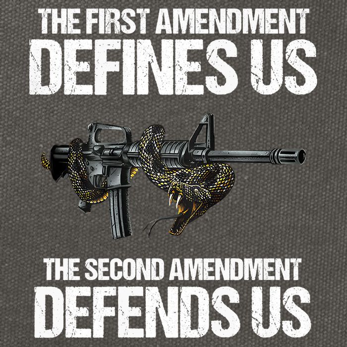 First Amendment Defines Us The Second Amendment Defends Us Cotton Canvas Backpack