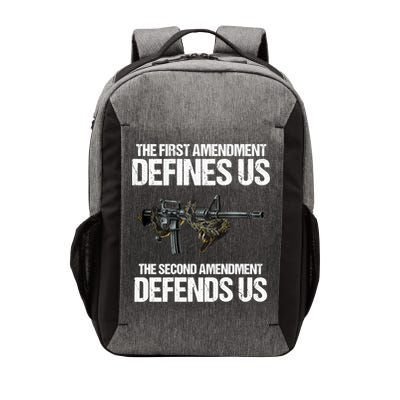 First Amendment Defines Us The Second Amendment Defends Us Vector Backpack