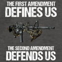 First Amendment Defines Us The Second Amendment Defends Us Vector Backpack