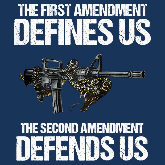 First Amendment Defines Us The Second Amendment Defends Us Infant Baby Jersey Bodysuit