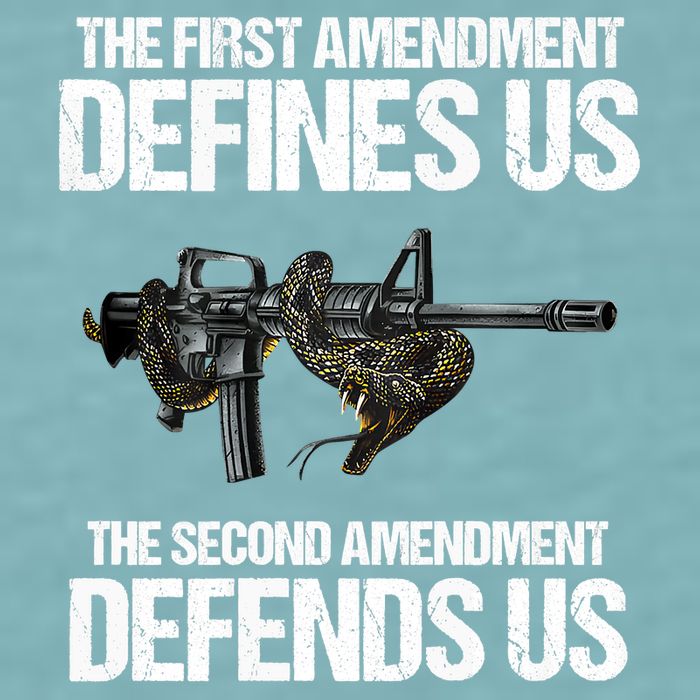 First Amendment Defines Us The Second Amendment Defends Us Sueded Cloud Jersey T-Shirt