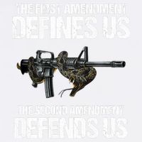 First Amendment Defines Us The Second Amendment Defends Us Garment-Dyed Sweatshirt