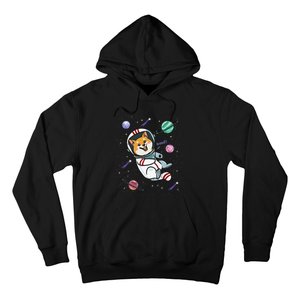 funny Astronaut Dog In Space Shiba Inu Akita Hoodie