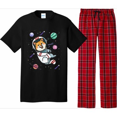 funny Astronaut Dog In Space Shiba Inu Akita Pajama Set