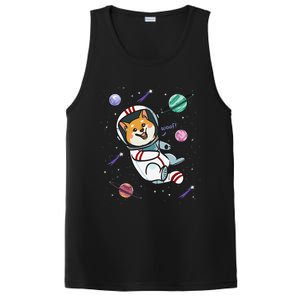 funny Astronaut Dog In Space Shiba Inu Akita PosiCharge Competitor Tank