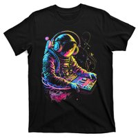 Funky Astronaut Dj In Space Edm Graphic T-Shirt