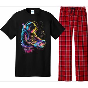 Funky Astronaut Dj In Space Edm Graphic Pajama Set