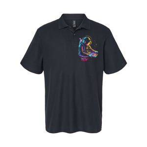 Funky Astronaut Dj In Space Edm Graphic Softstyle Adult Sport Polo