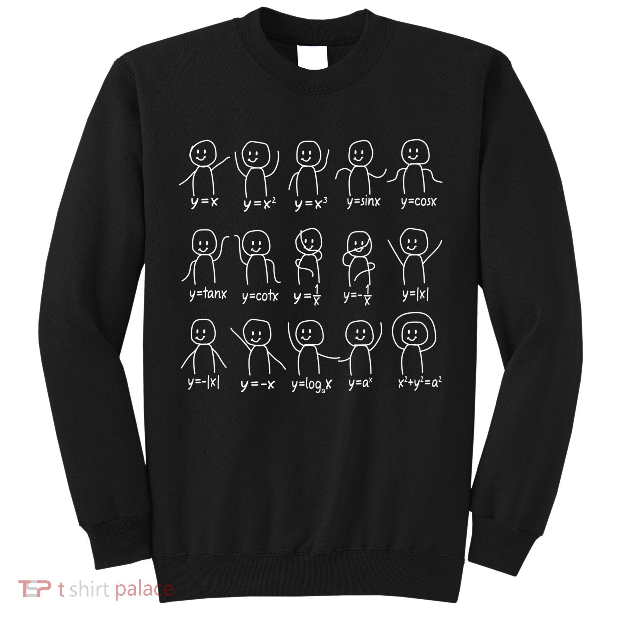 Funny Algebra Dance Graph Figures Math Equation Tall Sweatshirt