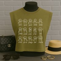 Funny Algebra Dance Graph Figures Math Equation Garment-Dyed Women's Muscle Tee