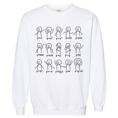 Funny Algebra Dance Graph Figures Math Equation Garment-Dyed Sweatshirt