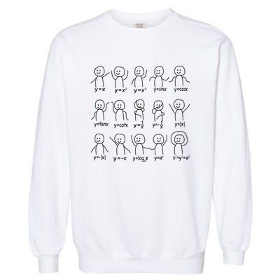 Funny Algebra Dance Graph Figures Math Equation Garment-Dyed Sweatshirt