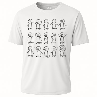 Funny Algebra Dance Graph Figures Math Equation Cooling Performance Crew T-Shirt