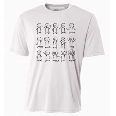 Funny Algebra Dance Graph Figures Math Equation Cooling Performance Crew T-Shirt